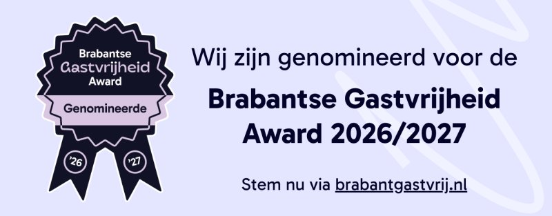 Wij zijn genomineerd voor de Brabantse Gastvrijheid Award 2026/2027!