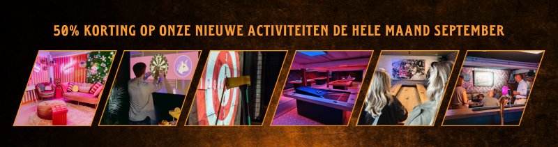 Openingsactie: 50% korting op je tweede activiteit! 